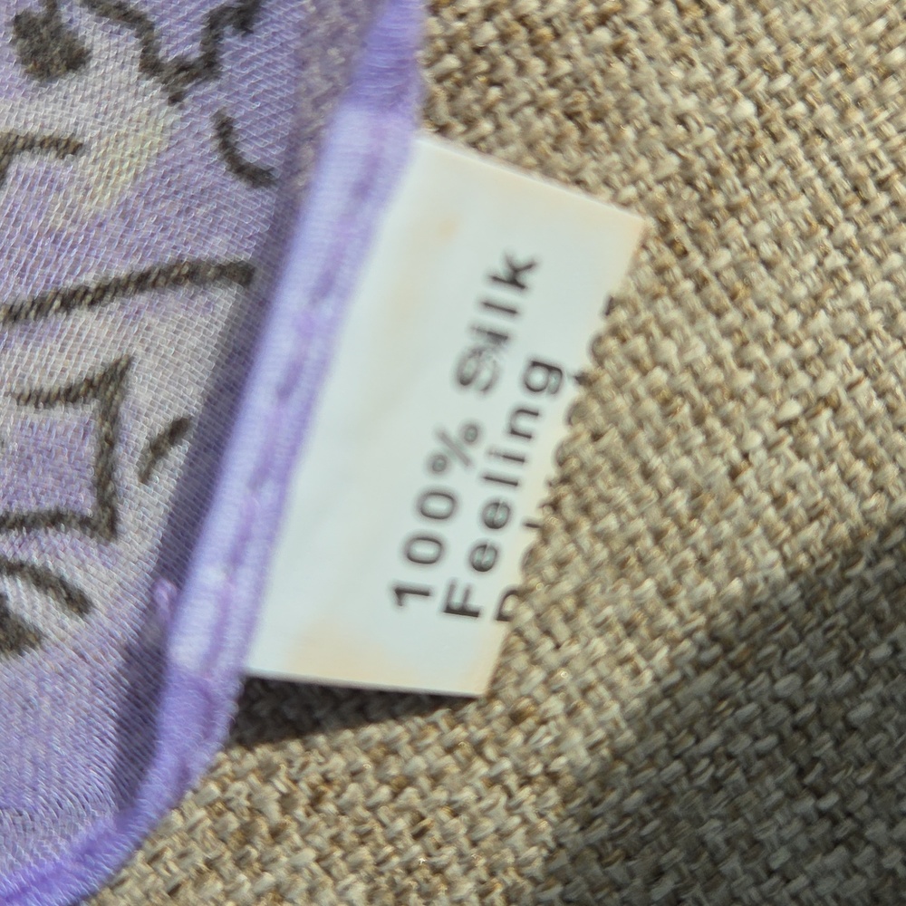 Floral Lavende, Blue & Turquoise Scarf - Picture 2 of 3